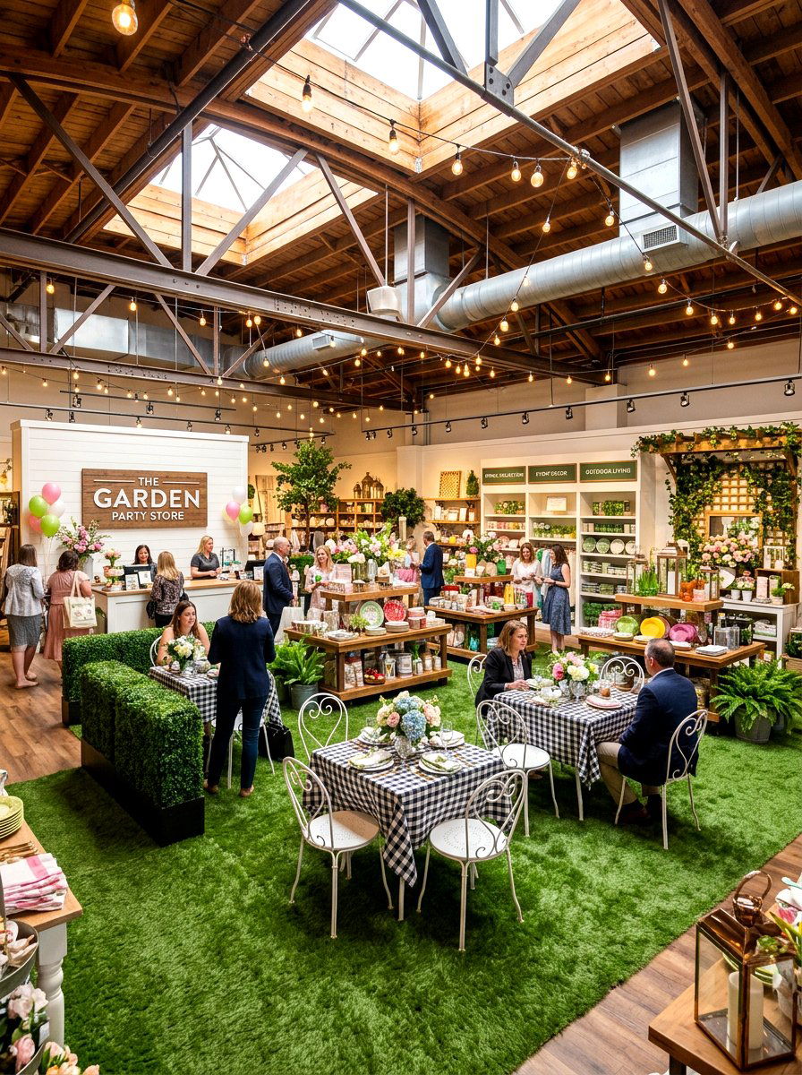 Garden party store layout - 25 Spring Visual Merchandising Ideas