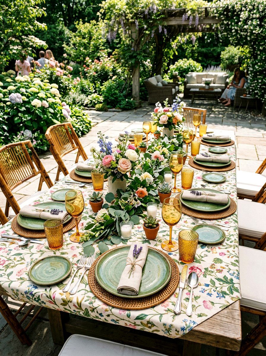 Garden party table setting - 25 Spring Place Setting Ideas