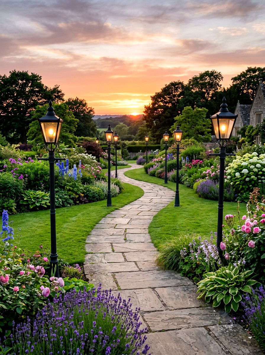 Garden path lanterns - 25 Spring Outdoor Candle Ideas