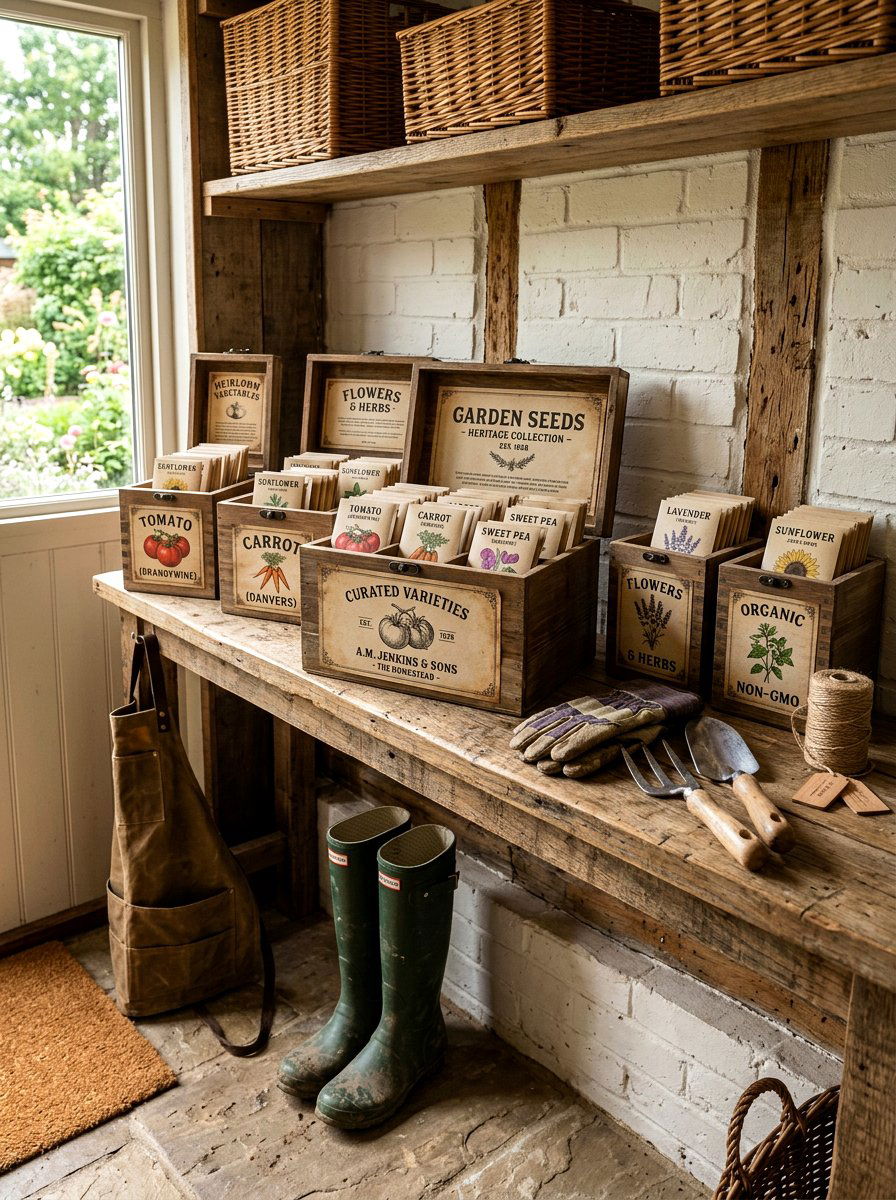 Garden seed packets boxes - 25 Spring Decoupage Ideas