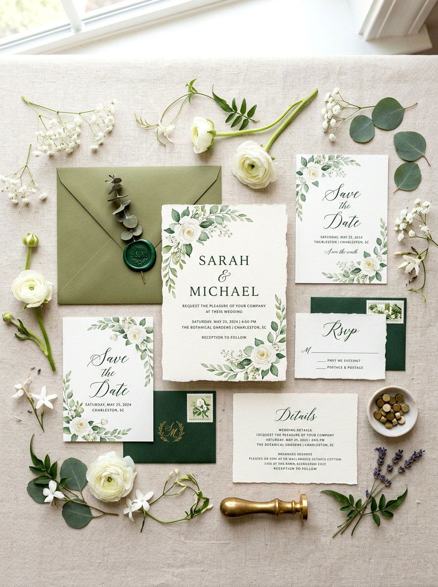 Garden wedding stationery - 25 Spring Garden Wedding Ideas