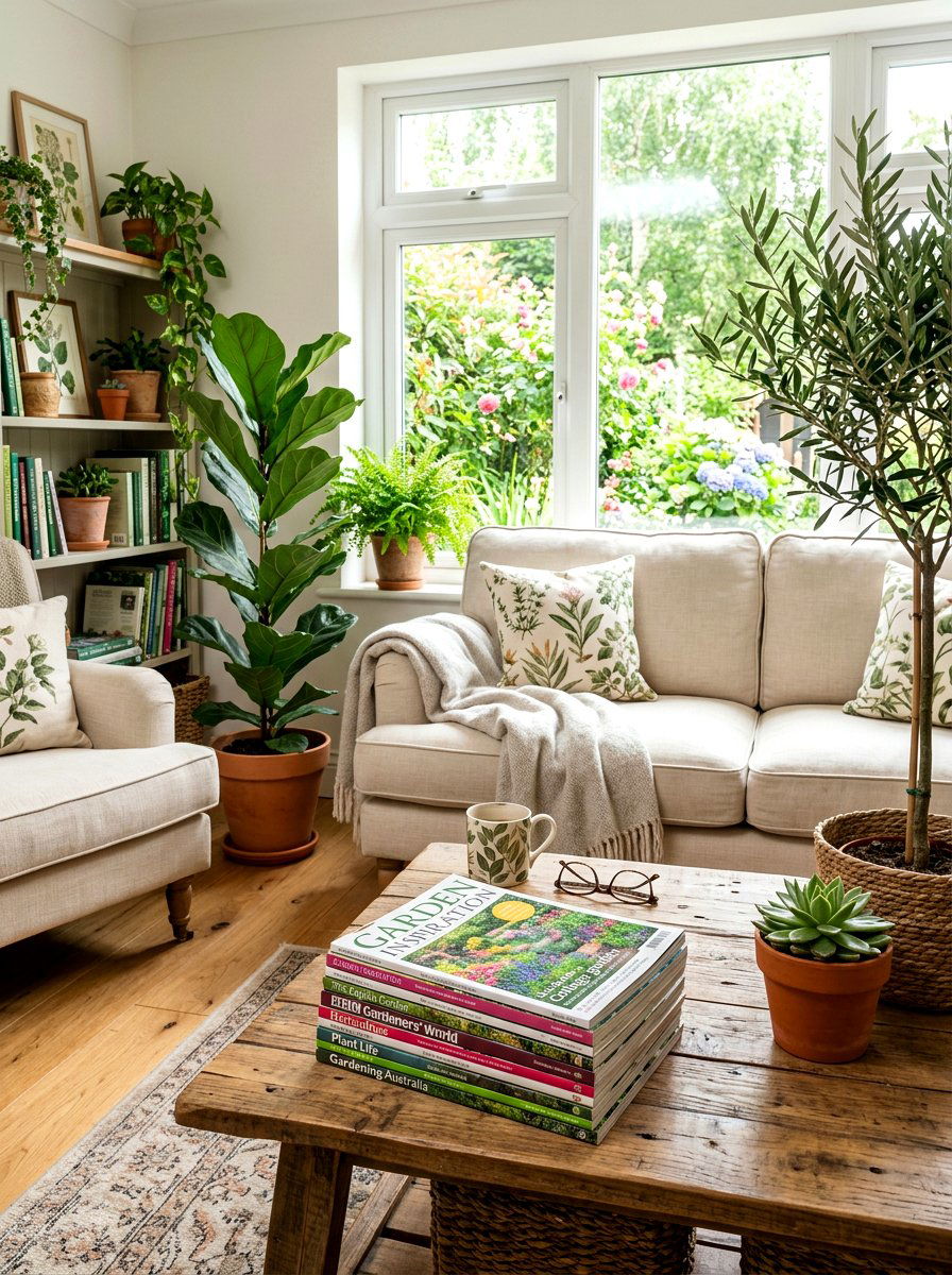 Gardening magazines stack - 25 Spring Coffee Table Styling Ideas