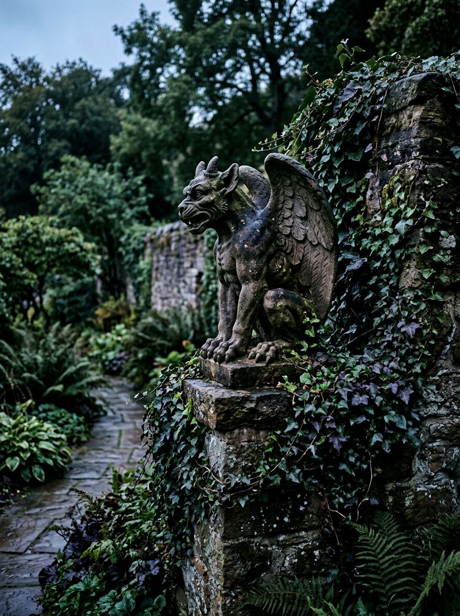 Gargoyle garden statue - 25 Spring Garden Statue Ideas