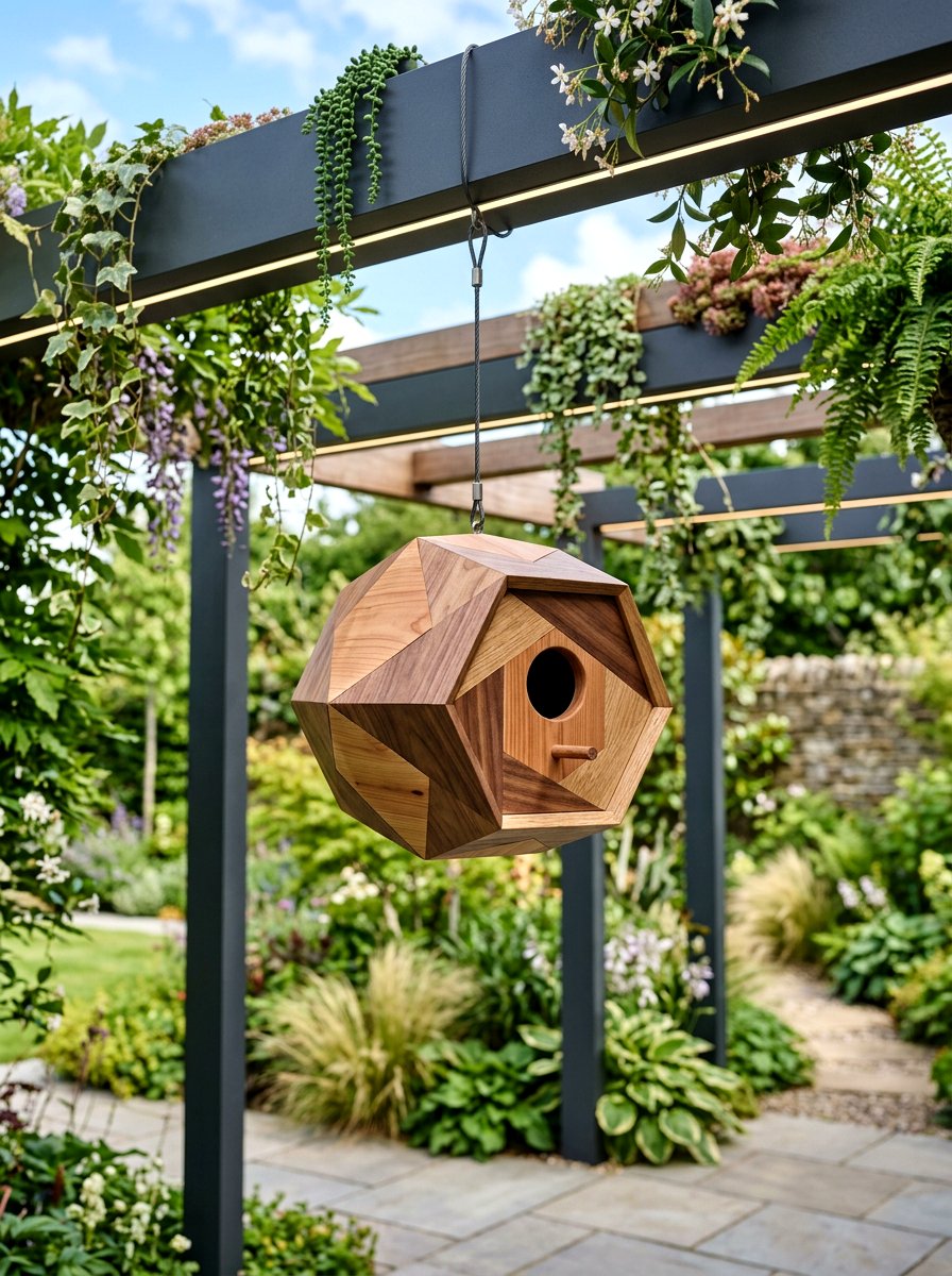 Geometric Birdhouse - 25 Spring DIY Birdhouse Ideas