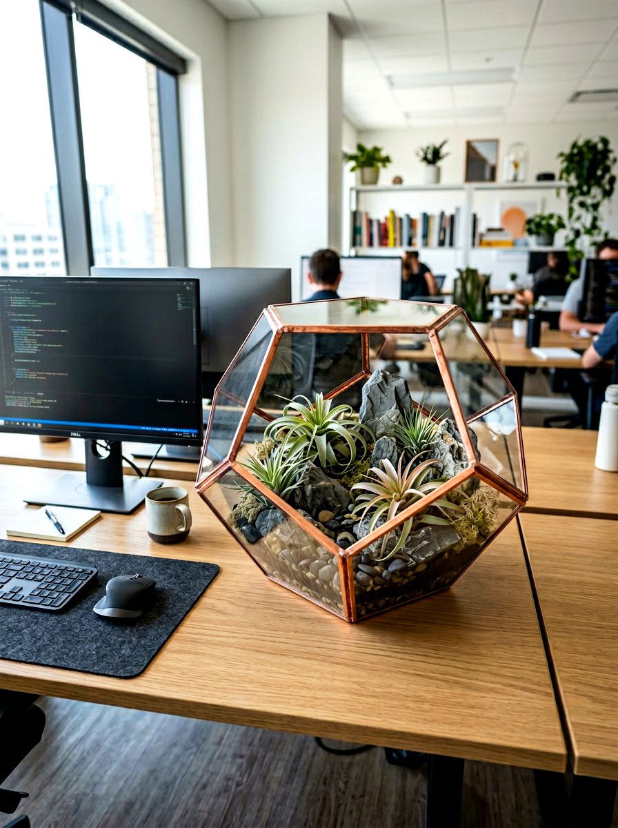 Geometric Container - 25 Spring Terrarium Ideas