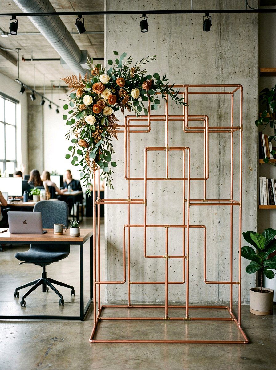 Geometric Copper Frame - 25 Spring Backdrop Ideas