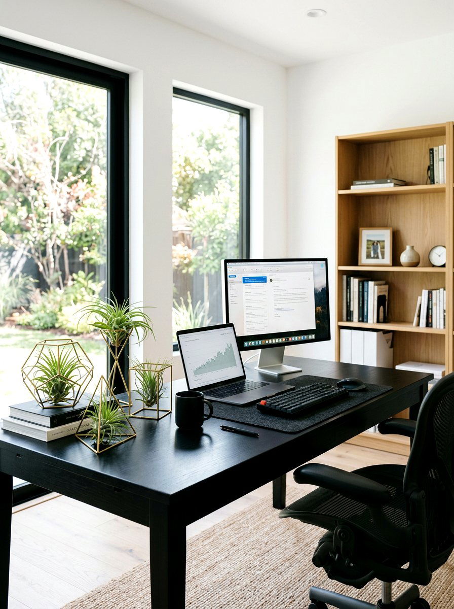 Geometric Metal Stand - 25 Spring Air Plant Display Ideas