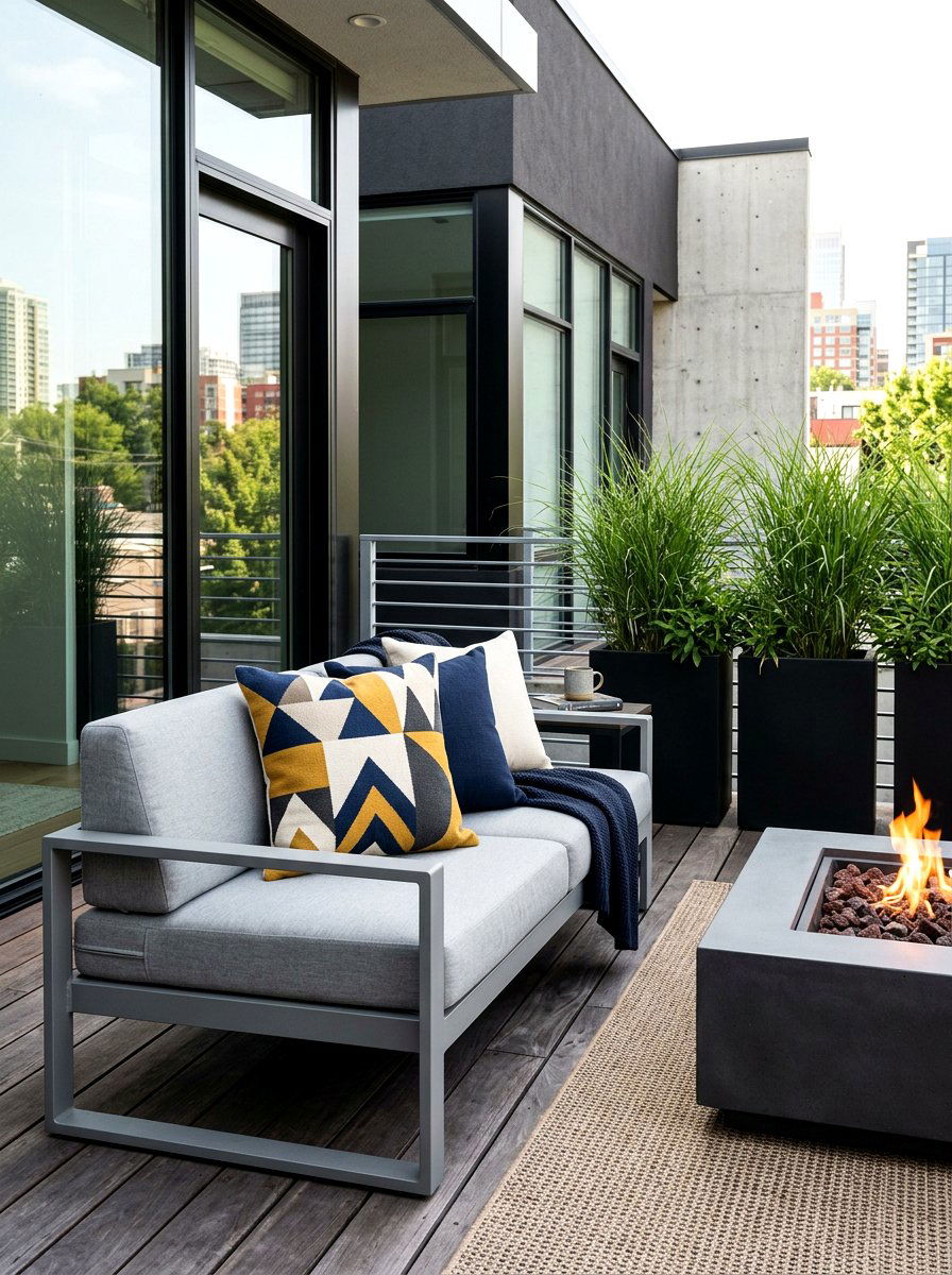 Geometric Pattern Porch Pillow - 25 Spring Porch Pillow Ideas