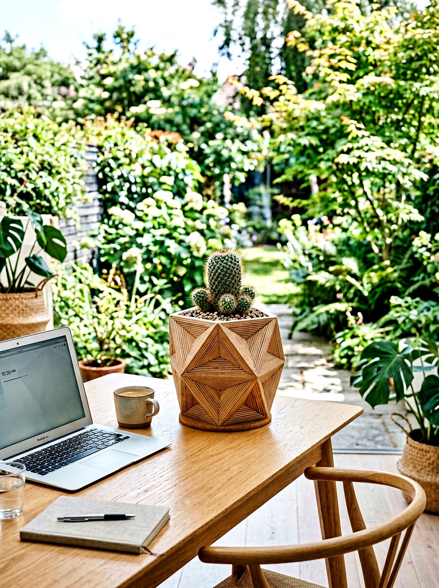 Geometric Plywood Planter - 25 Spring DIY Planter Ideas