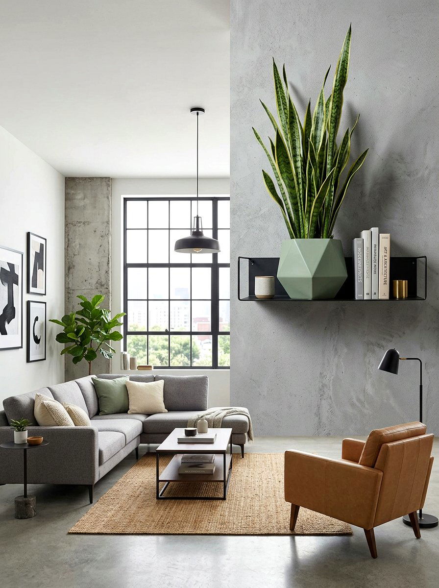 Geometric Sage Green Planter - 25 Spring Painted Pot Ideas