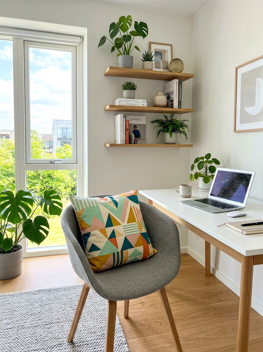 Geometric Spring Pillow - 25 Spring Pillow Cover Ideas