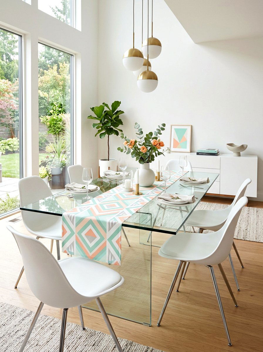 Geometric Spring Table Runner - 25 Spring Table Runner Ideas