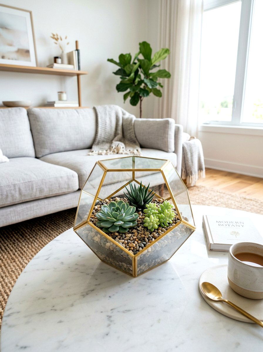Geometric Succulent Planter - 25 Spring Succulent Centerpiece Ideas