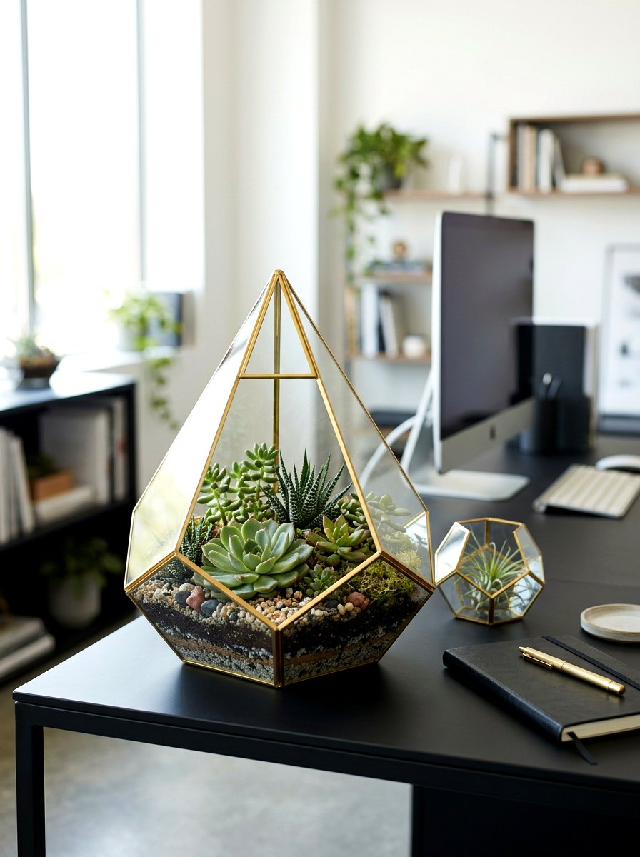 Geometric Terrarium Succulent - 25 Spring Succulent Planter Ideas