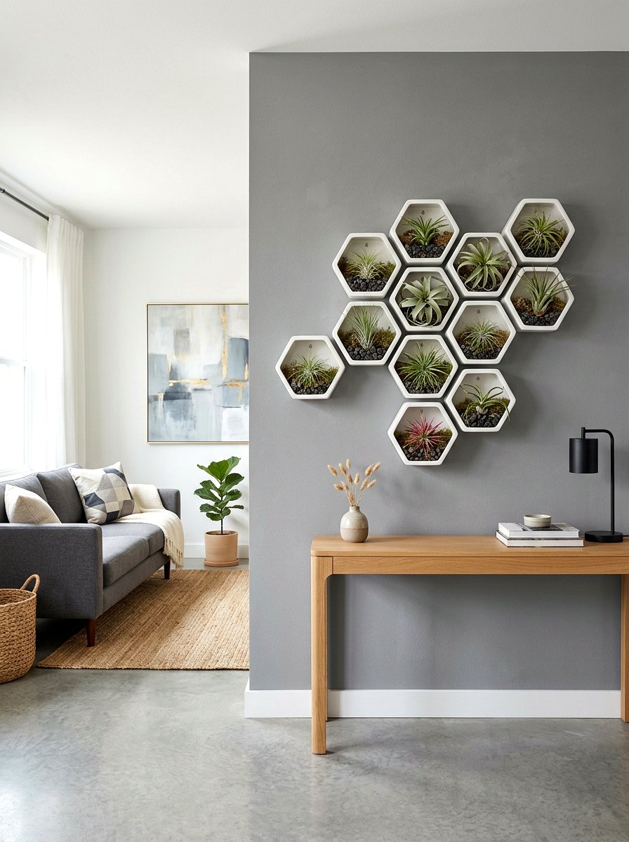 Geometric Wall Planter Set - 25 Spring Plant Shelf Ideas