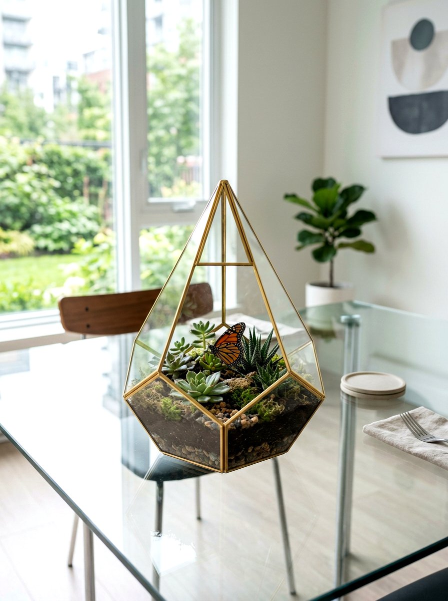 Geometric butterfly terrarium - 25 Spring Butterfly Terrarium Ideas