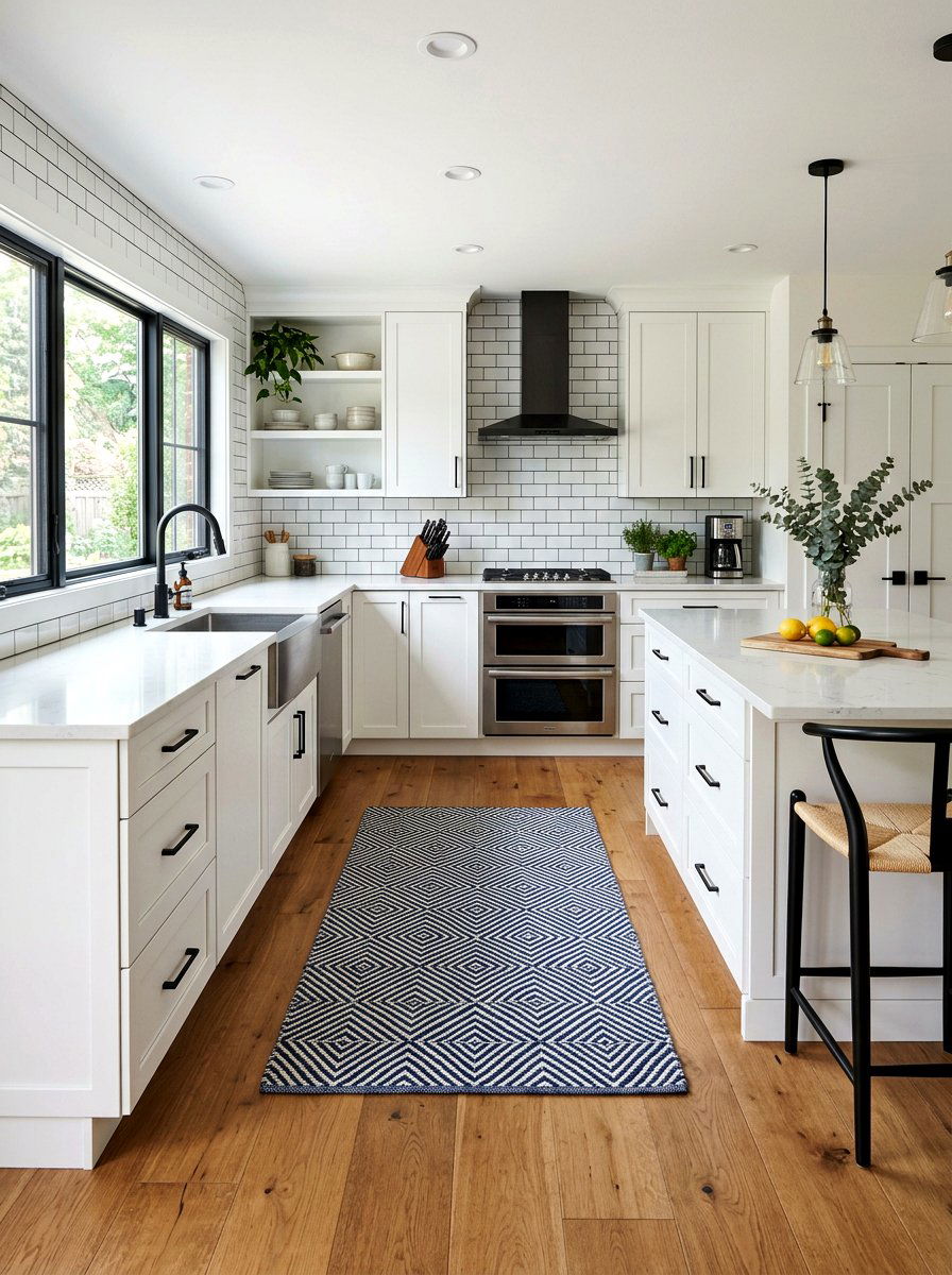 Geometric kitchen rug - 25 Spring Kitchen Rug Ideas