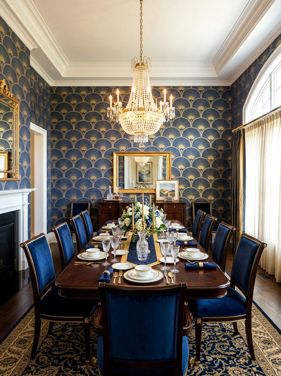 Geometric paper fan pattern - 25 Spring Paper Fan Decor Ideas