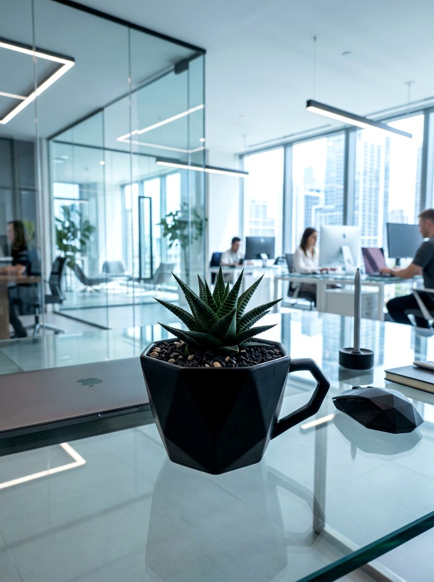 Geometric teacup succulent planter - 25 Spring Teacup Planter Ideas