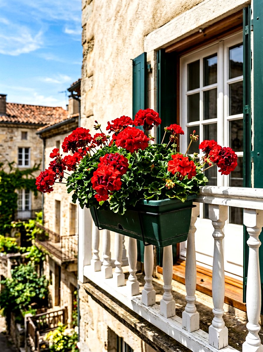 Geranium Window Box - 25 Spring Window Box Ideas
