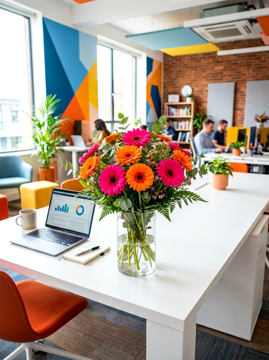 Gerbera Daisy Display - 25 Spring Flower Bouquet Ideas