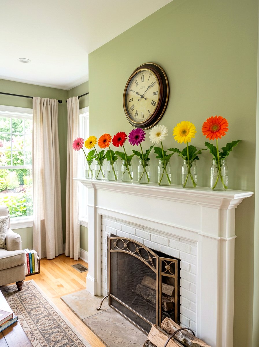 Gerbera Daisy Jar - 25 Spring Flower Arrangement Ideas