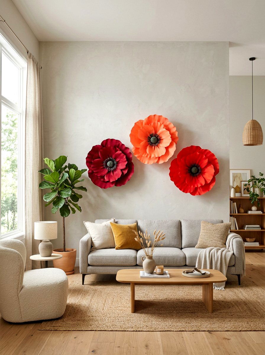 Giant paper poppy - 25 Spring Paper Craft Ideas