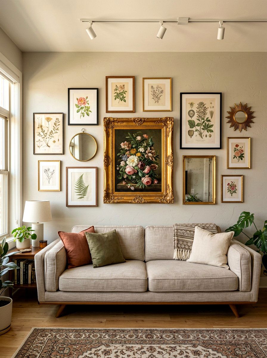 Gilded ornate frame - 25 Spring Vintage Decor Ideas