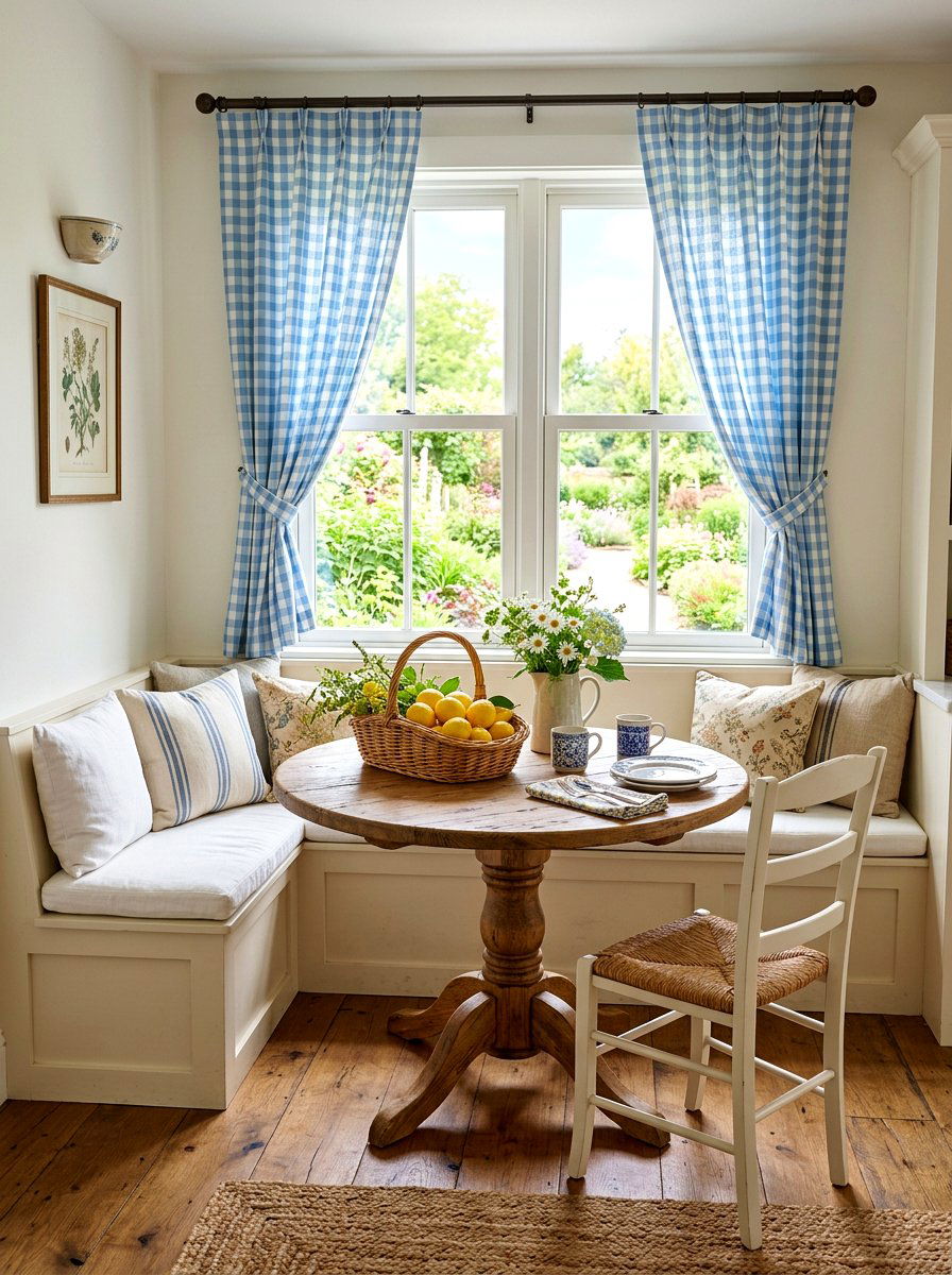 Gingham Check Curtains - 25 Spring Curtain Ideas