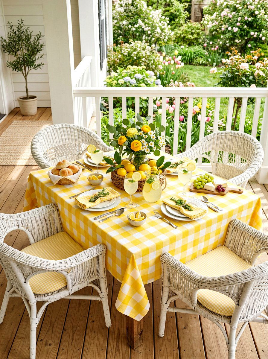 Gingham Check Picnic - 25 Spring Sprinkle Party Decor Ideas