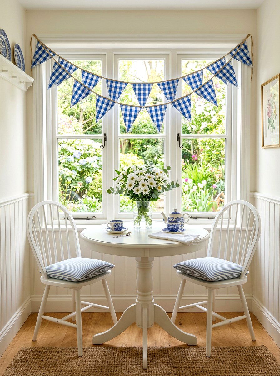 Gingham Check Spring Bunting - 25 Spring Banner Ideas