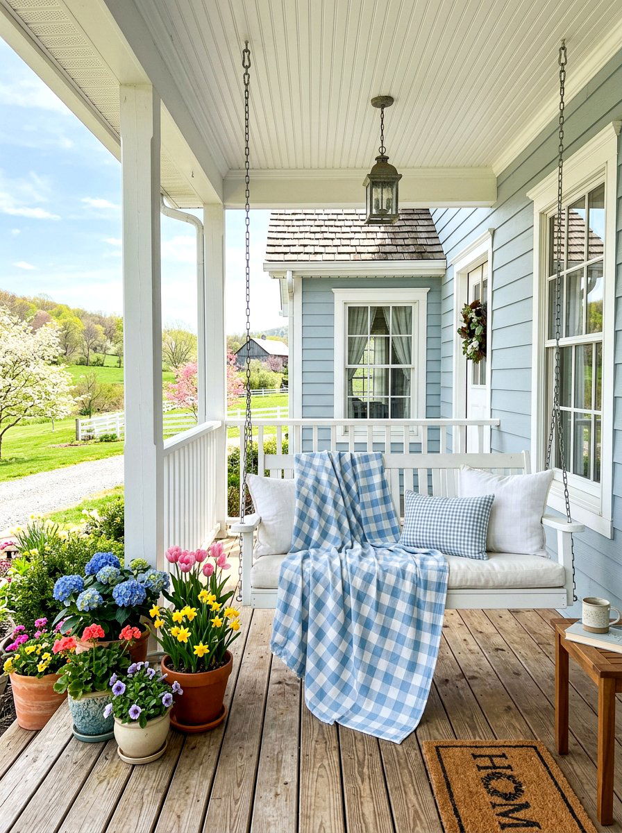 Gingham Check Throw - 25 Spring Throw Blanket Ideas