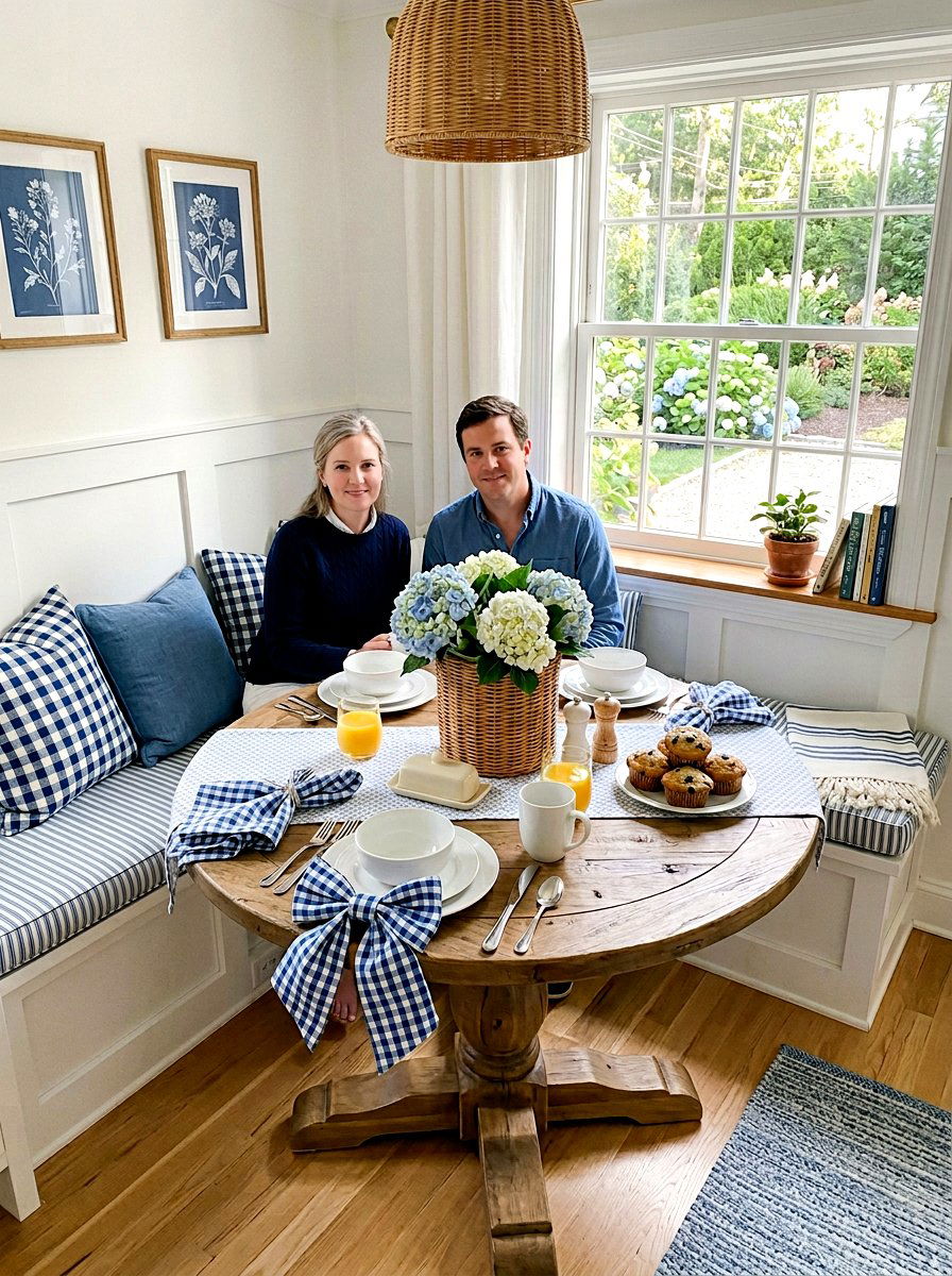 Gingham Fabric Bow - 25 Spring Place Card Ideas