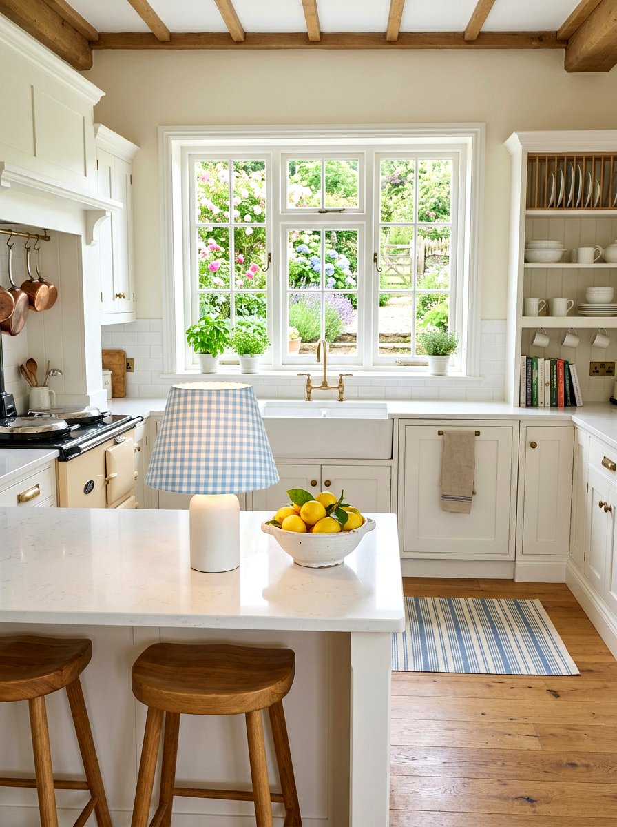 Gingham Lamp Shade - 25 Spring Lamp Shade Ideas