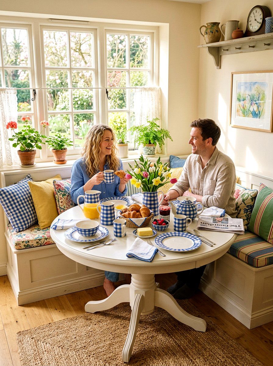 Gingham Pattern Dishes - 25 Spring Dinnerware Ideas