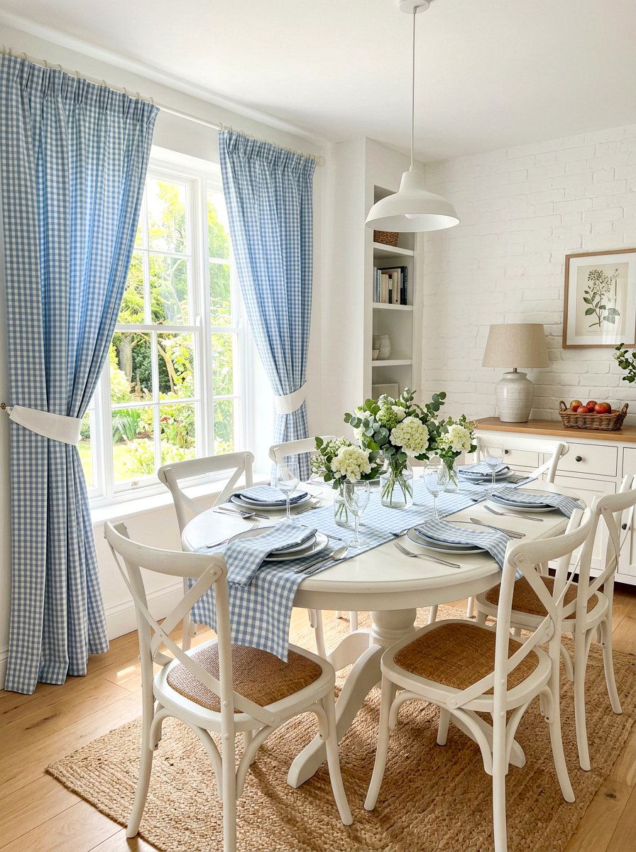 Gingham Print Decor - 25 Spring Mobile Home Decor Ideas