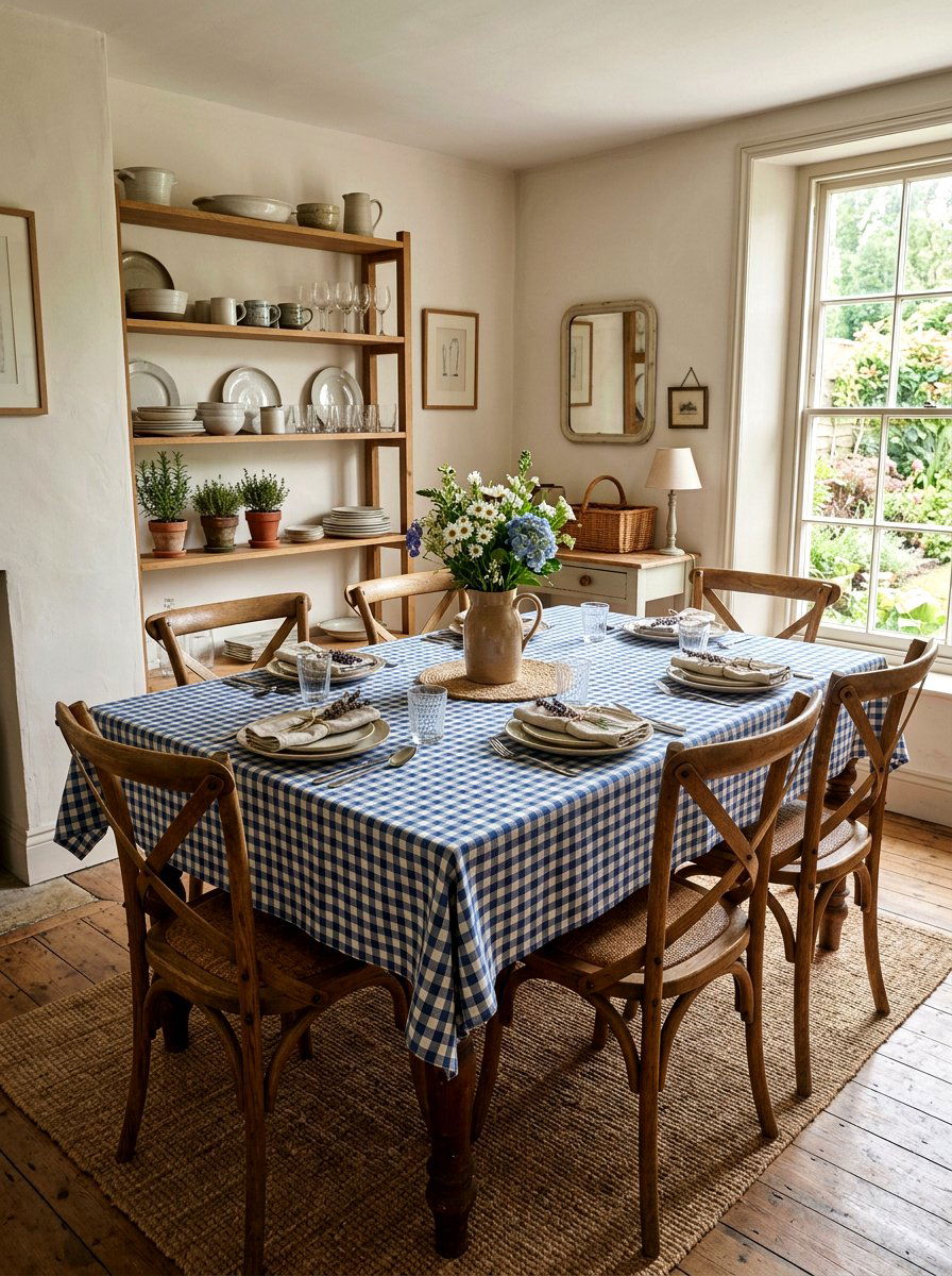 Gingham Table Linens - 25 Spring Afternoon Tea Decor Ideas