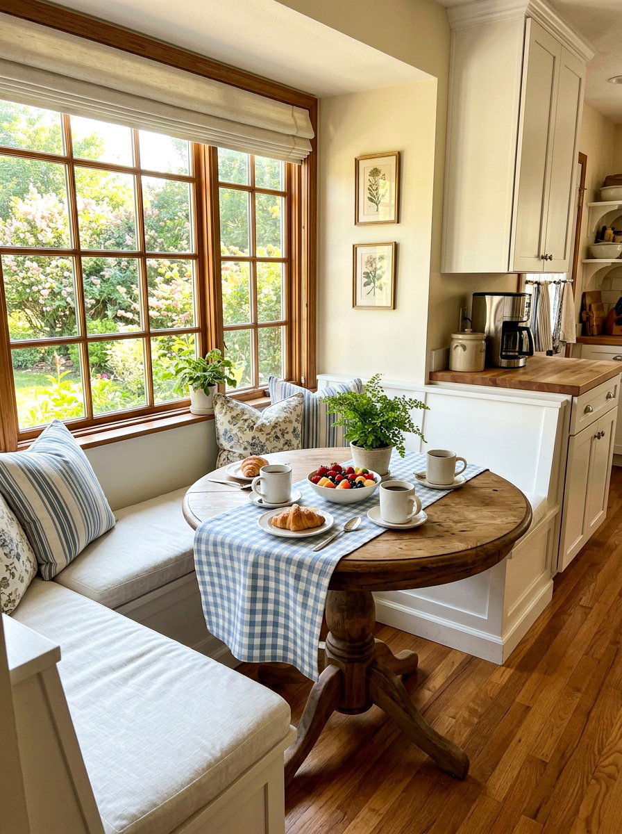 Gingham Table Runner - 25 Spring Brunch Party Ideas