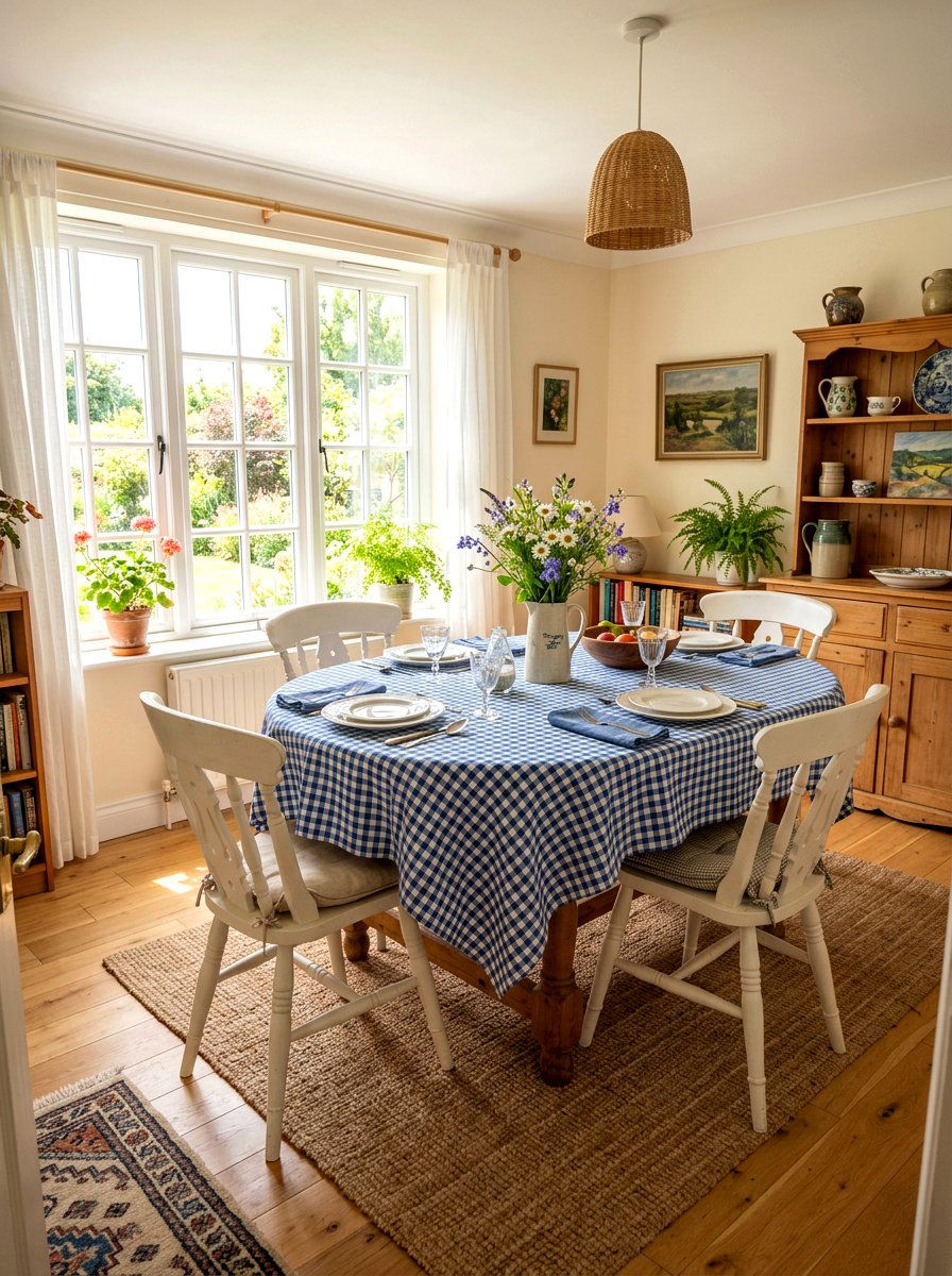 Gingham Tablecloth - 25 Spring Luncheon Decor Ideas