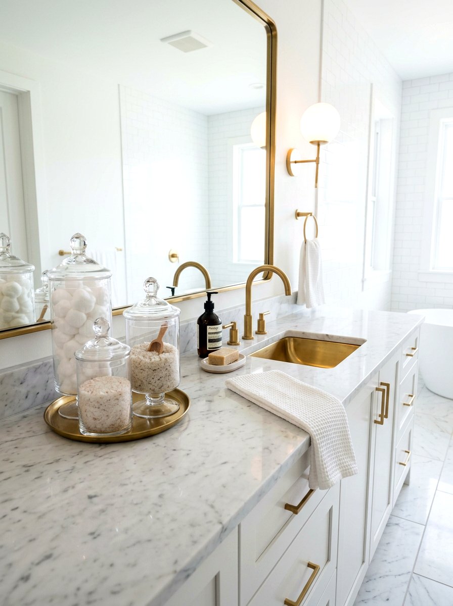 Glass Apothecary Jars - 25 Spring Spa Decor Ideas