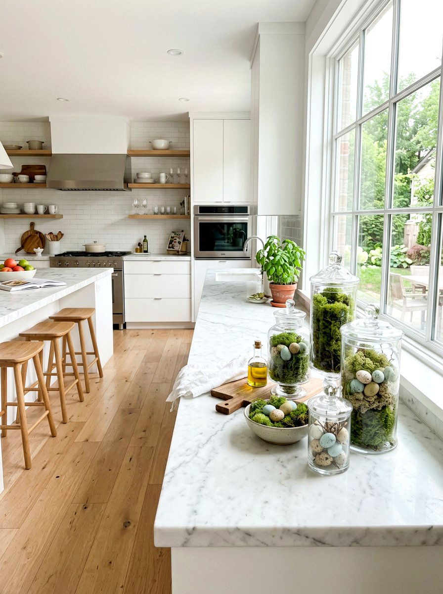 Glass Apothecary Jars - 25 Spring Thrift Store Decor Ideas