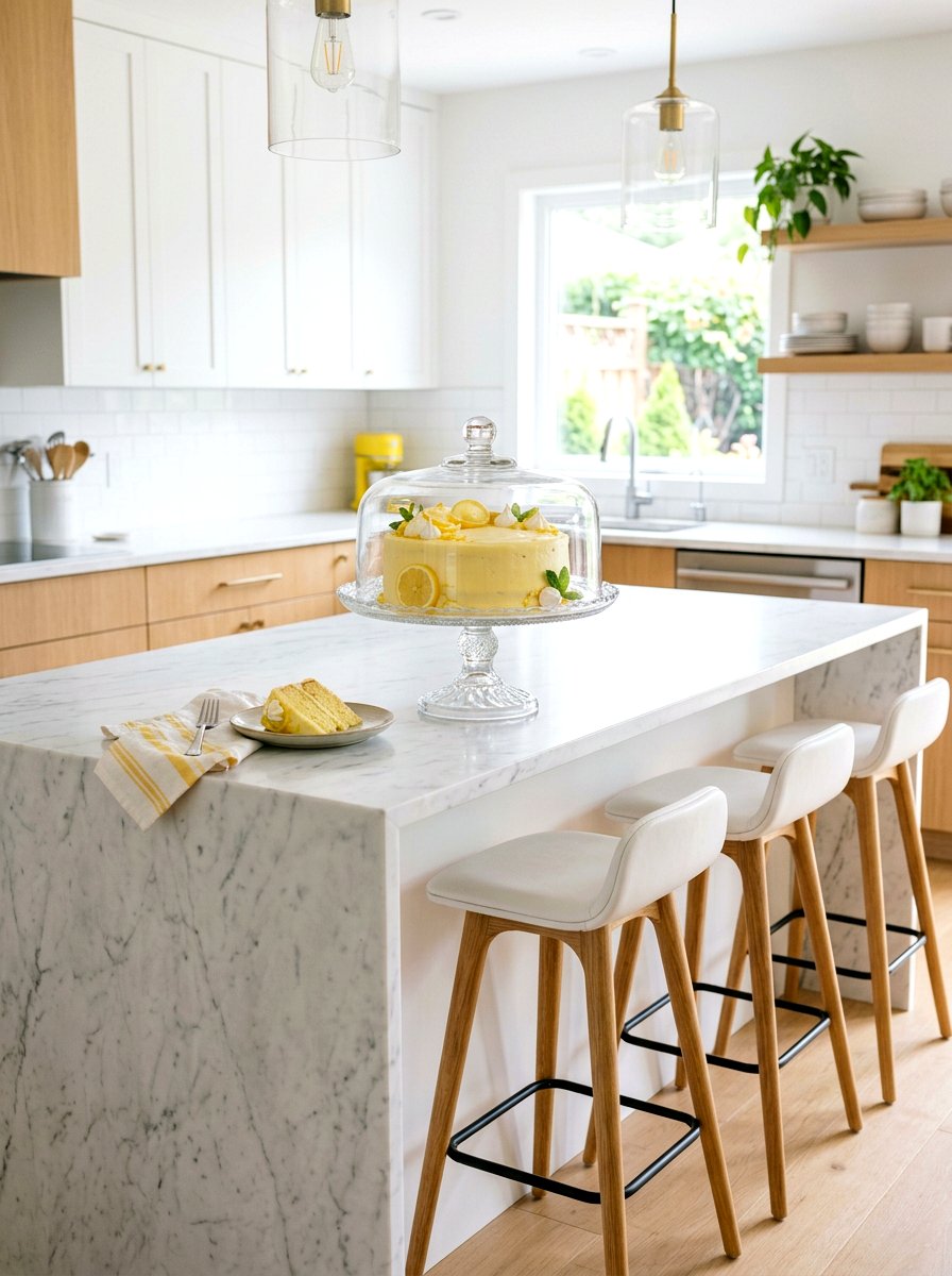 Glass Cake Stand - 25 Spring Glass Decor Ideas