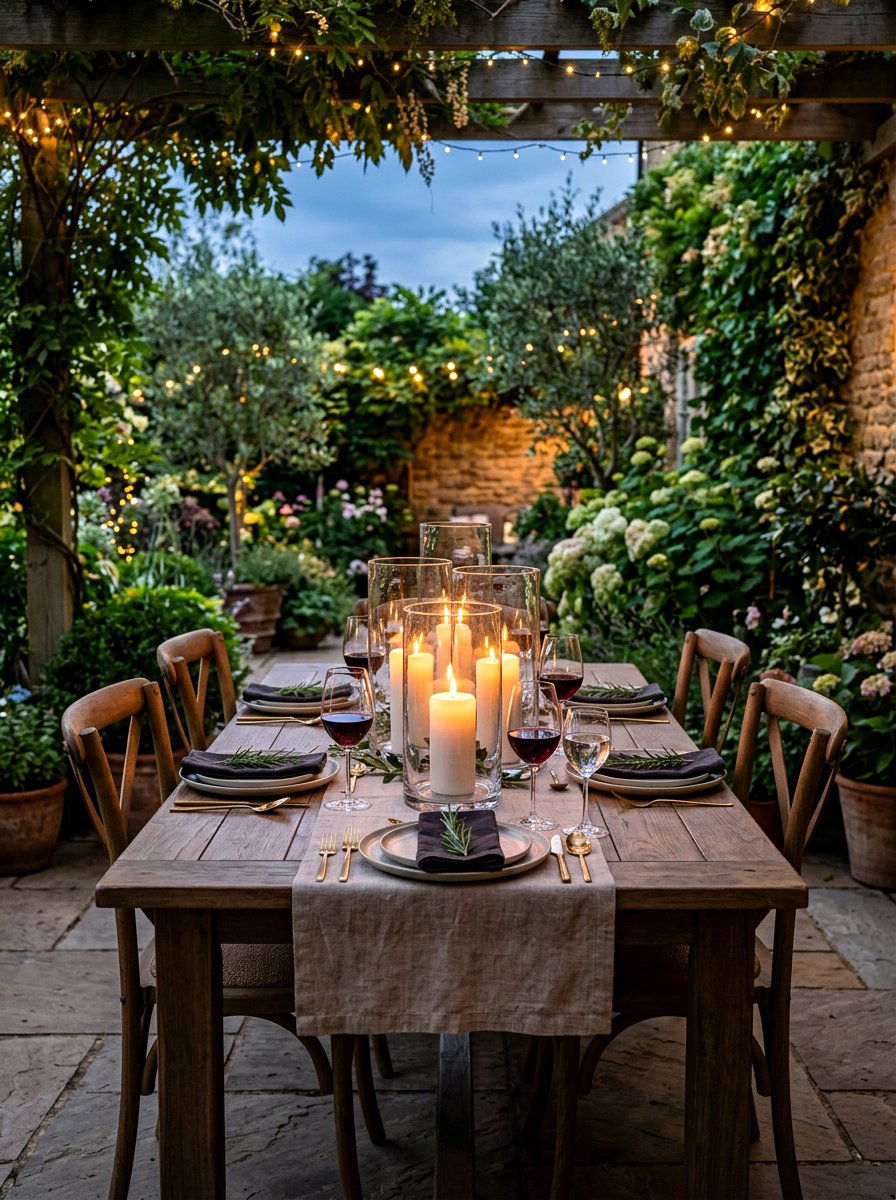 Glass Candle Hurricane - 25 Spring Pool Area Decor Ideas