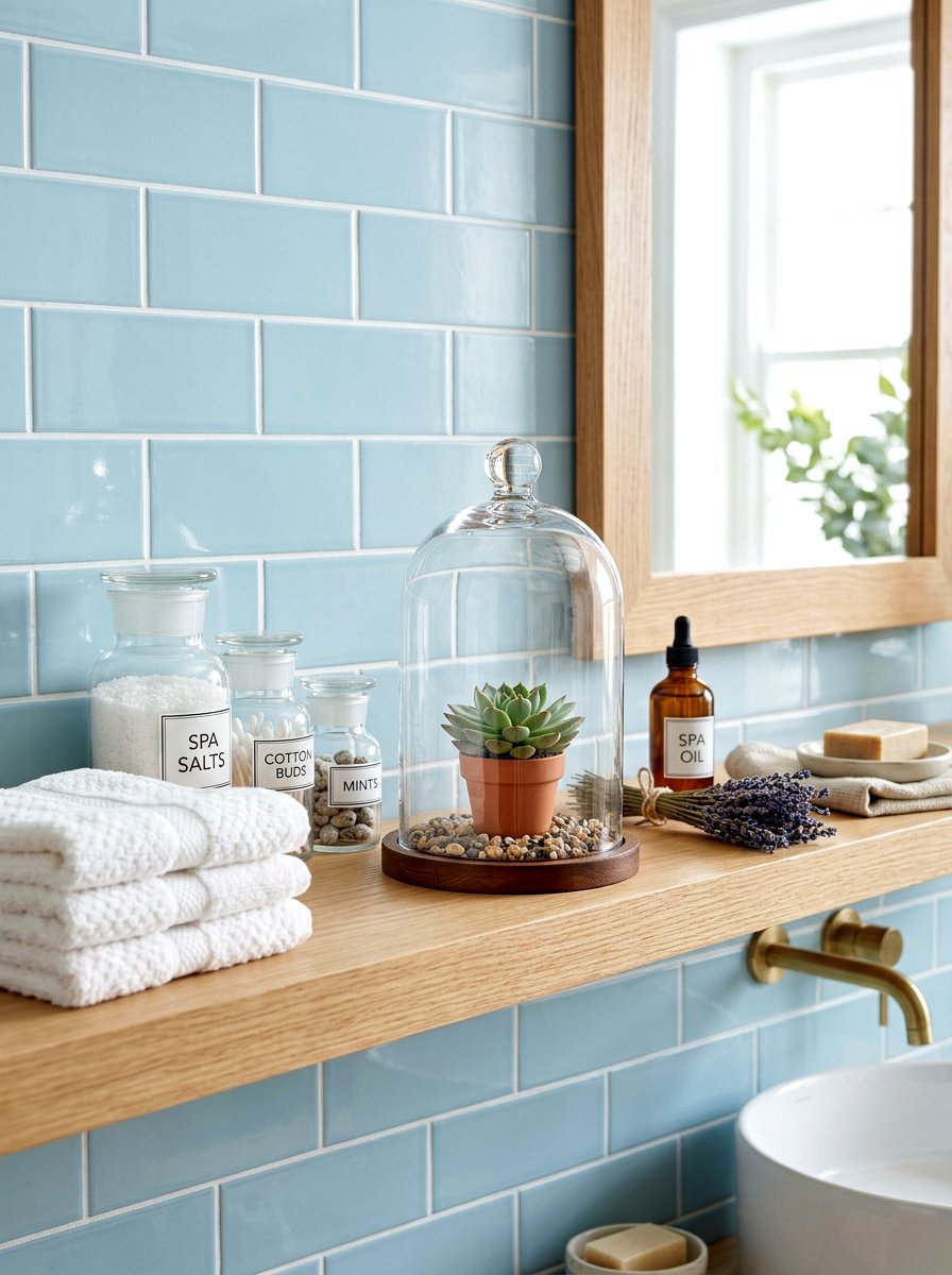 Glass Cloche - 25 Spring Shelf Decor Ideas