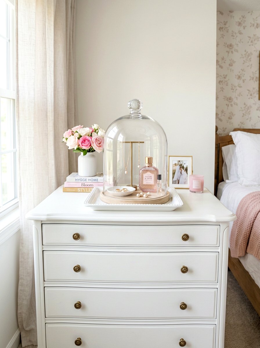 Glass Cloche Display - 25 Spring Glass Decor Ideas