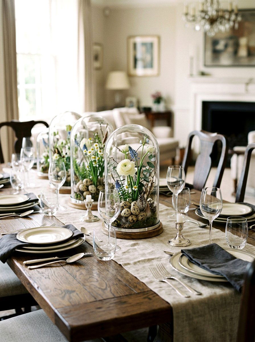 Glass Cloche Display - 25 Spring Tea Party Table Ideas