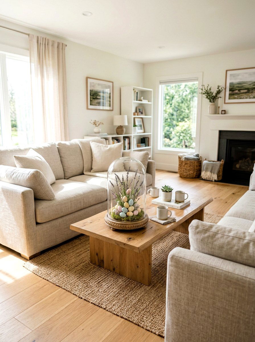 Glass Cloche Spring Decor - 25 Spring Display Case Ideas