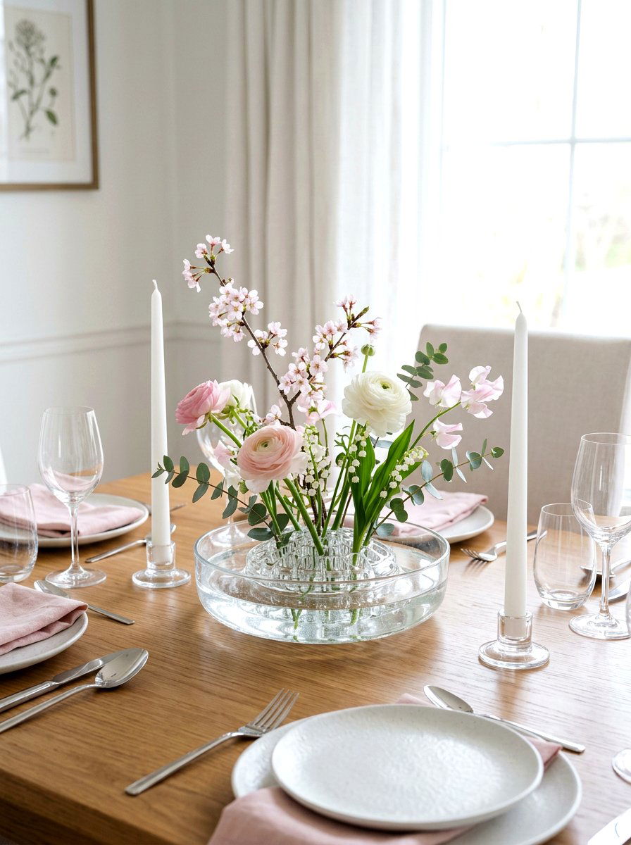 Glass Flower Frog - 25 Spring Glass Decor Ideas