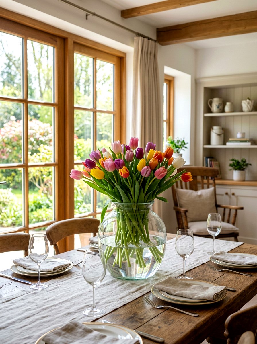 Glass Flower Vase - 25 Spring Room Makeover Ideas