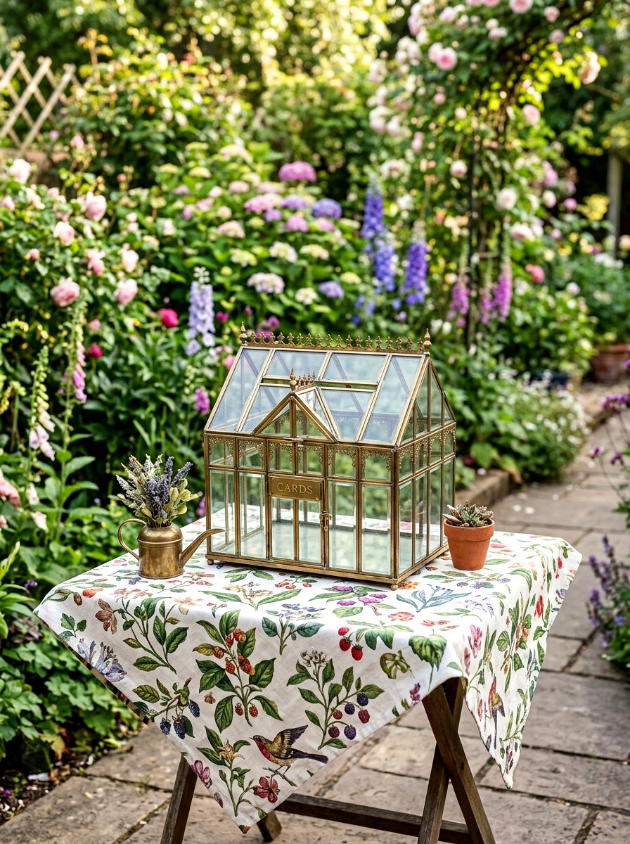 Glass Greenhouse Card Box - 25 Spring Wedding Card Box Ideas